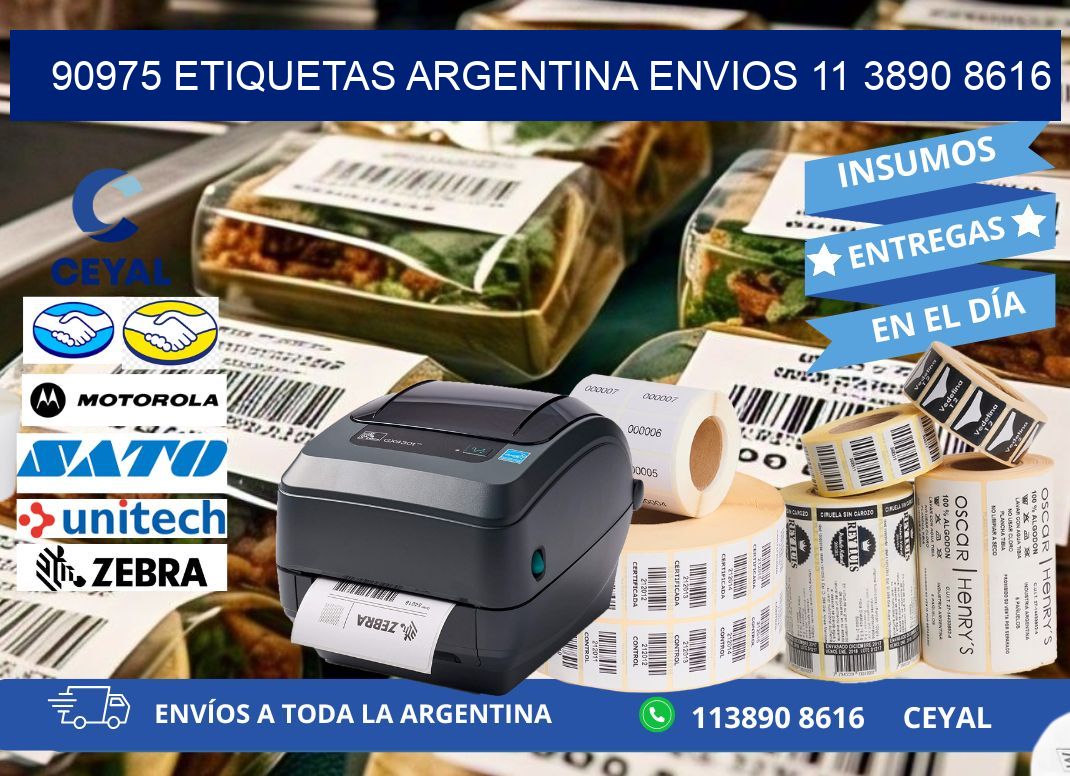 90975 ETIQUETAS ARGENTINA ENVIOS 11 3890 8616