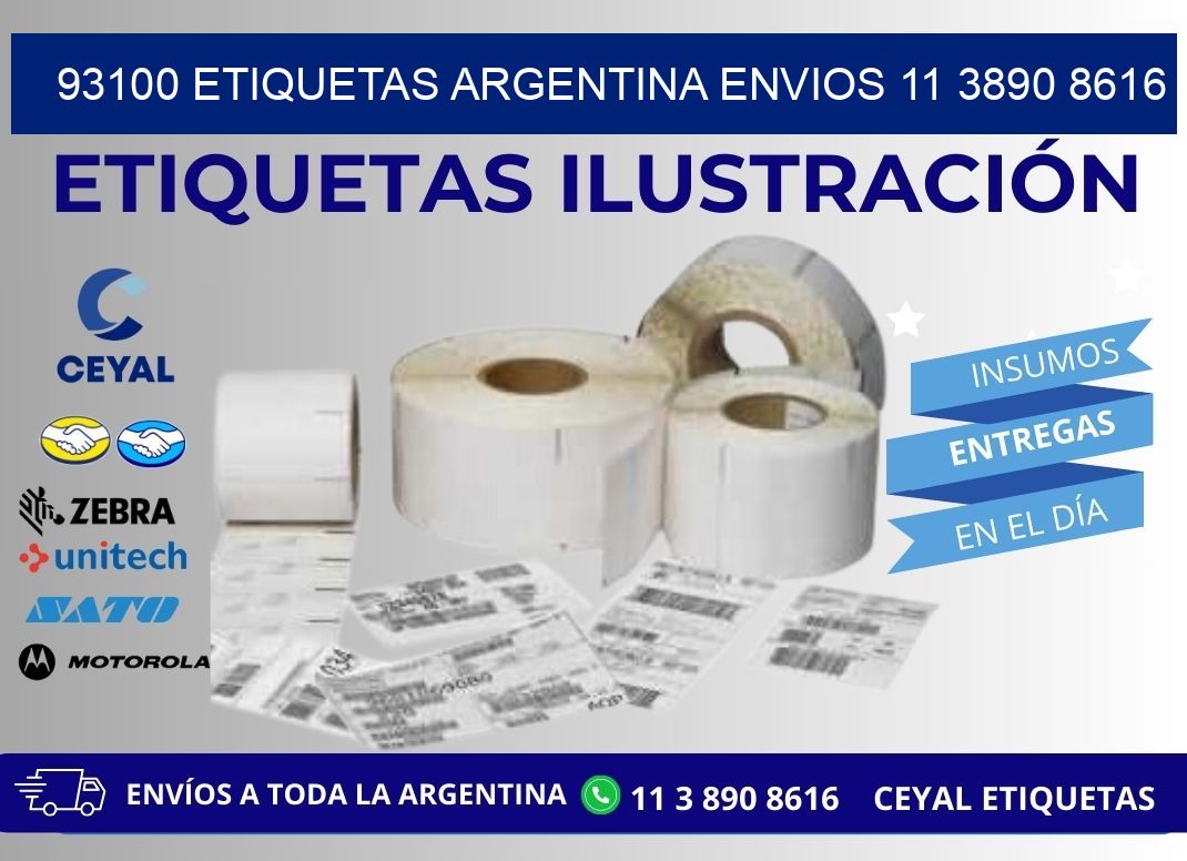 93100 ETIQUETAS ARGENTINA ENVIOS 11 3890 8616