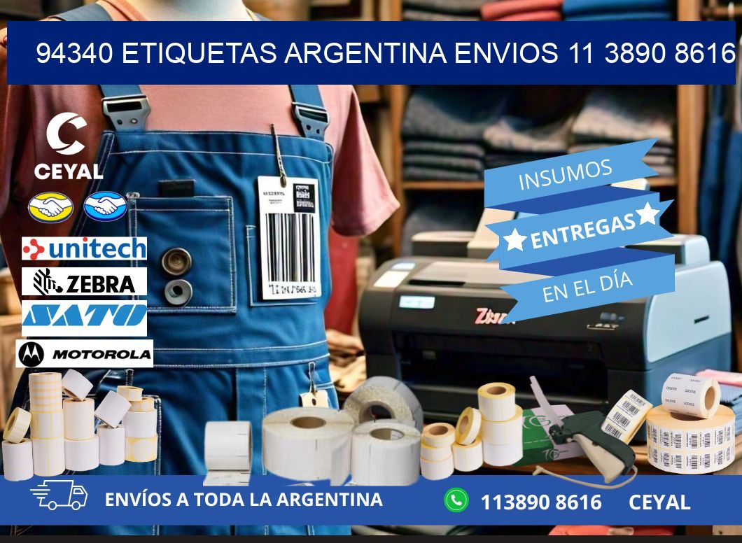 94340 ETIQUETAS ARGENTINA ENVIOS 11 3890 8616