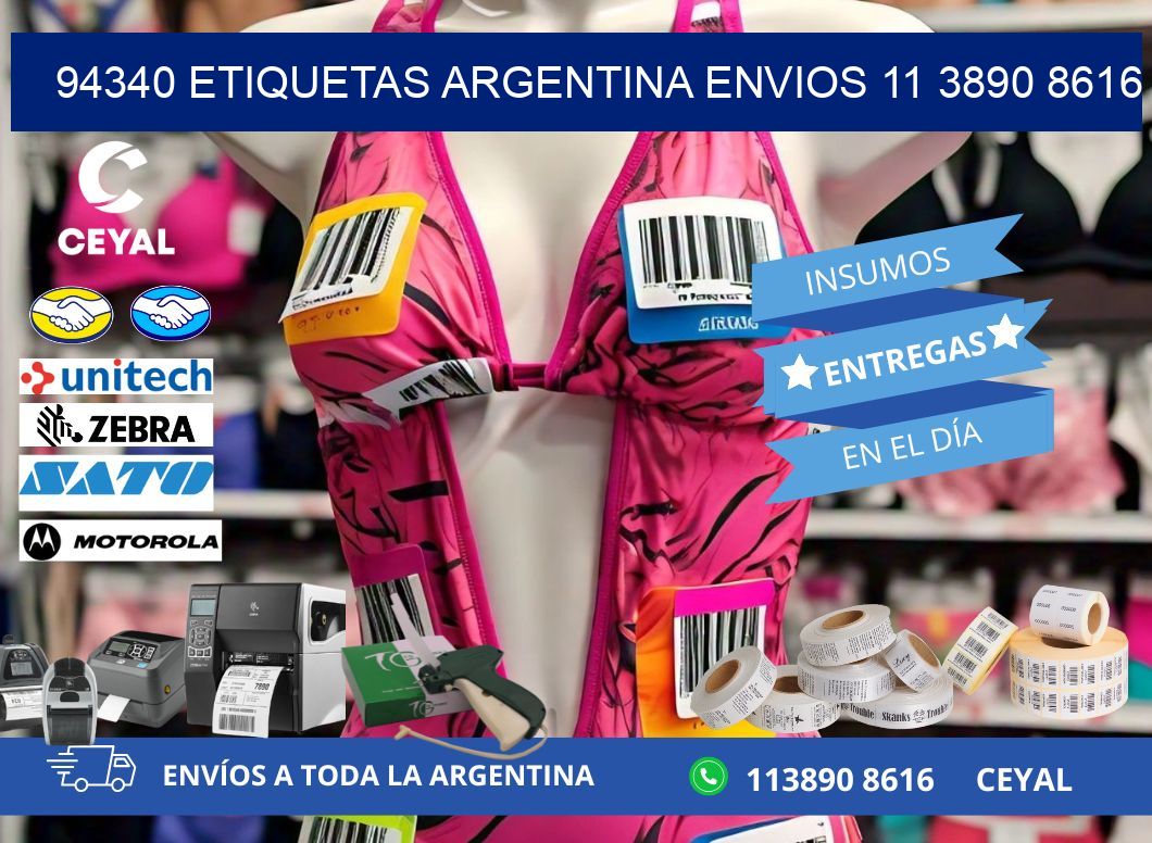 94340 ETIQUETAS ARGENTINA ENVIOS 11 3890 8616