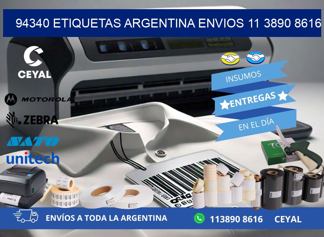 94340 ETIQUETAS ARGENTINA ENVIOS 11 3890 8616