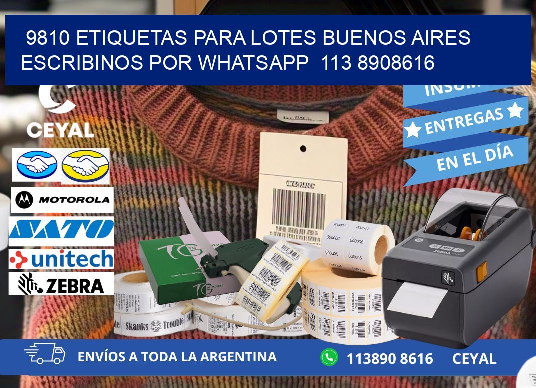 9810 ETIQUETAS PARA LOTES BUENOS AIRES ESCRIBINOS POR WHATSAPP  113 8908616