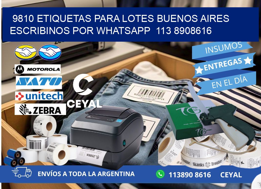 9810 ETIQUETAS PARA LOTES BUENOS AIRES ESCRIBINOS POR WHATSAPP  113 8908616