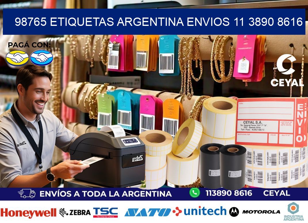 98765 ETIQUETAS ARGENTINA ENVIOS 11 3890 8616