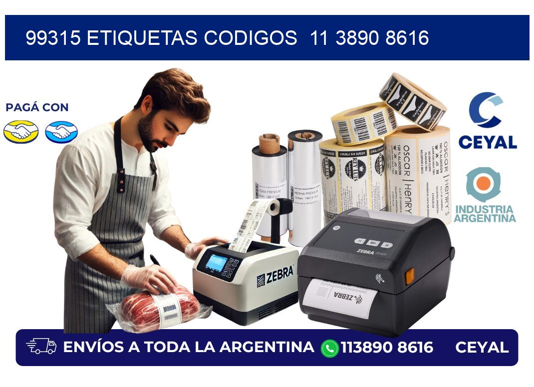 99315 ETIQUETAS CODIGOS  11 3890 8616