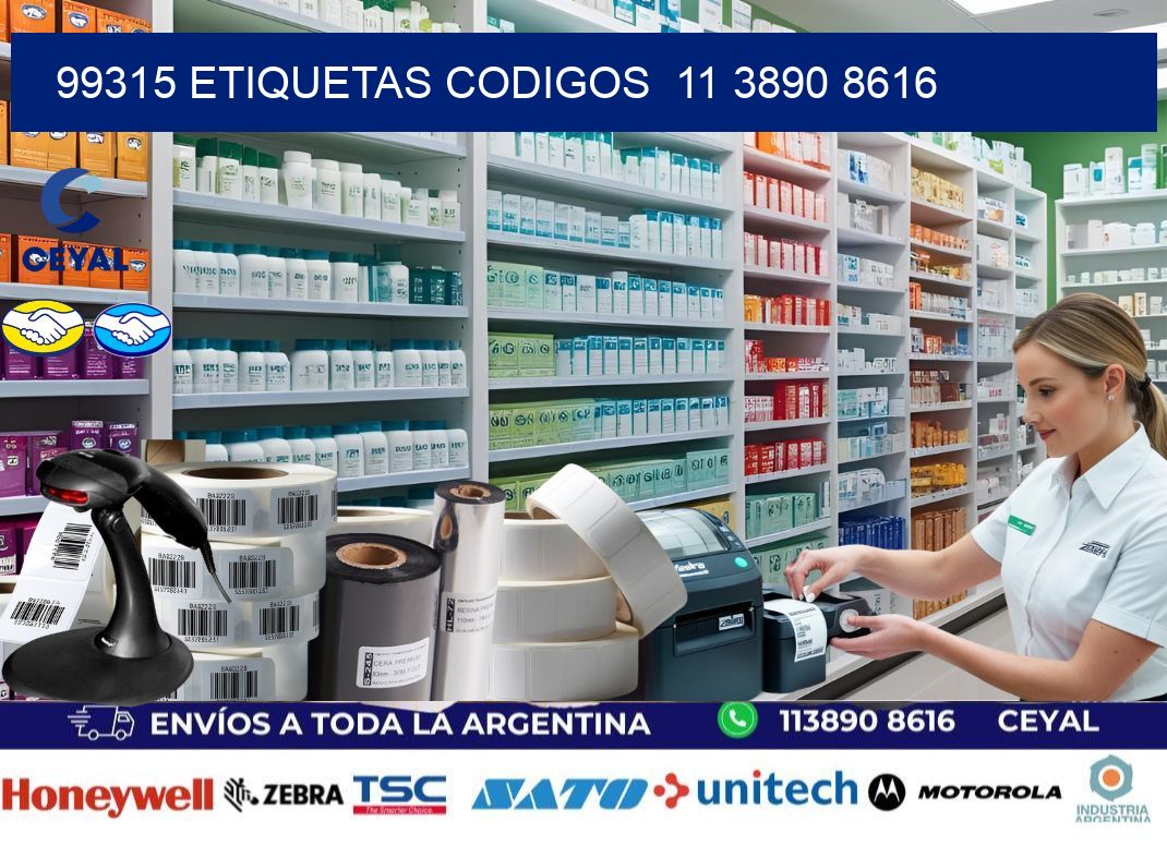 99315 ETIQUETAS CODIGOS  11 3890 8616