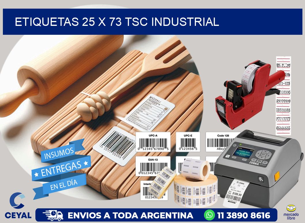 ETIQUETAS 25 x 73 TSC INDUSTRIAL