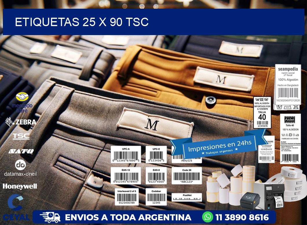ETIQUETAS 25 x 90 TSC