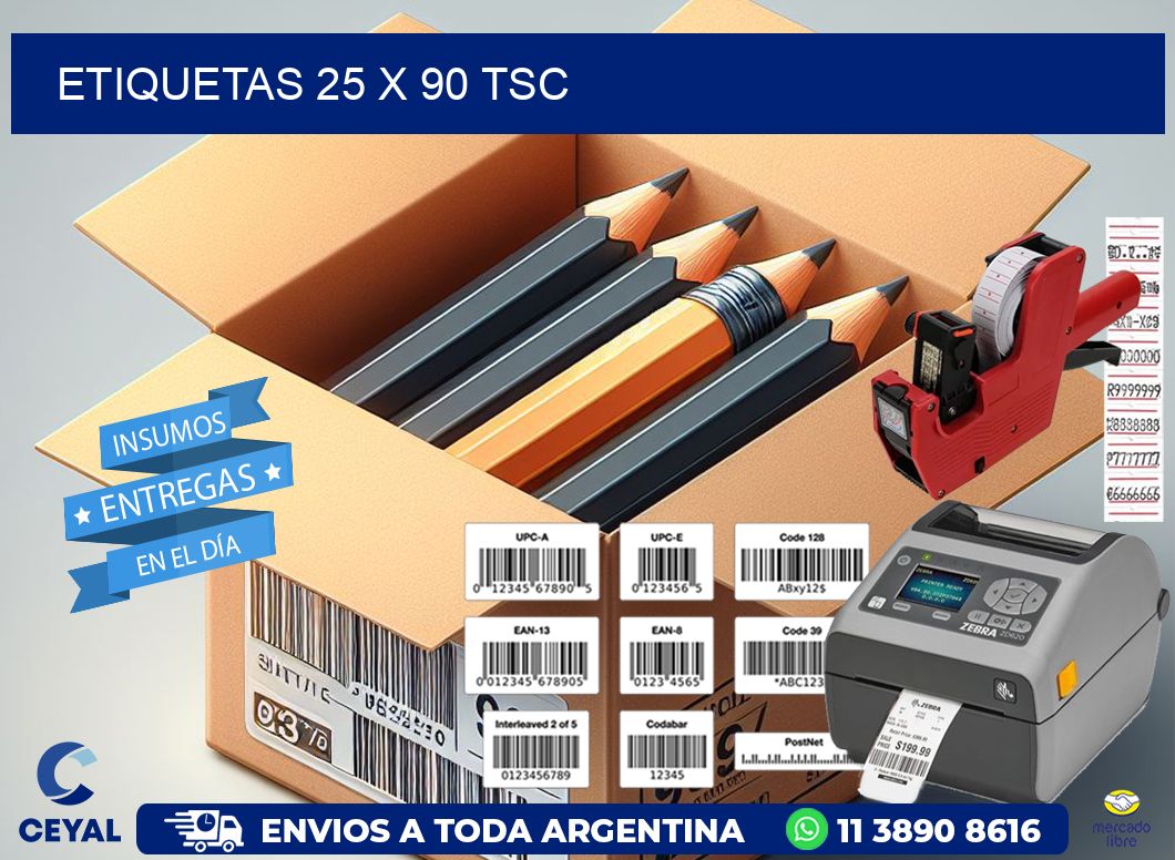 ETIQUETAS 25 x 90 TSC