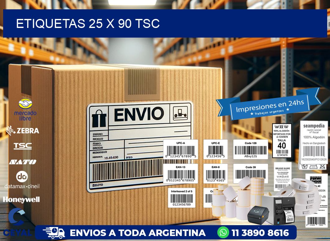 ETIQUETAS 25 x 90 TSC