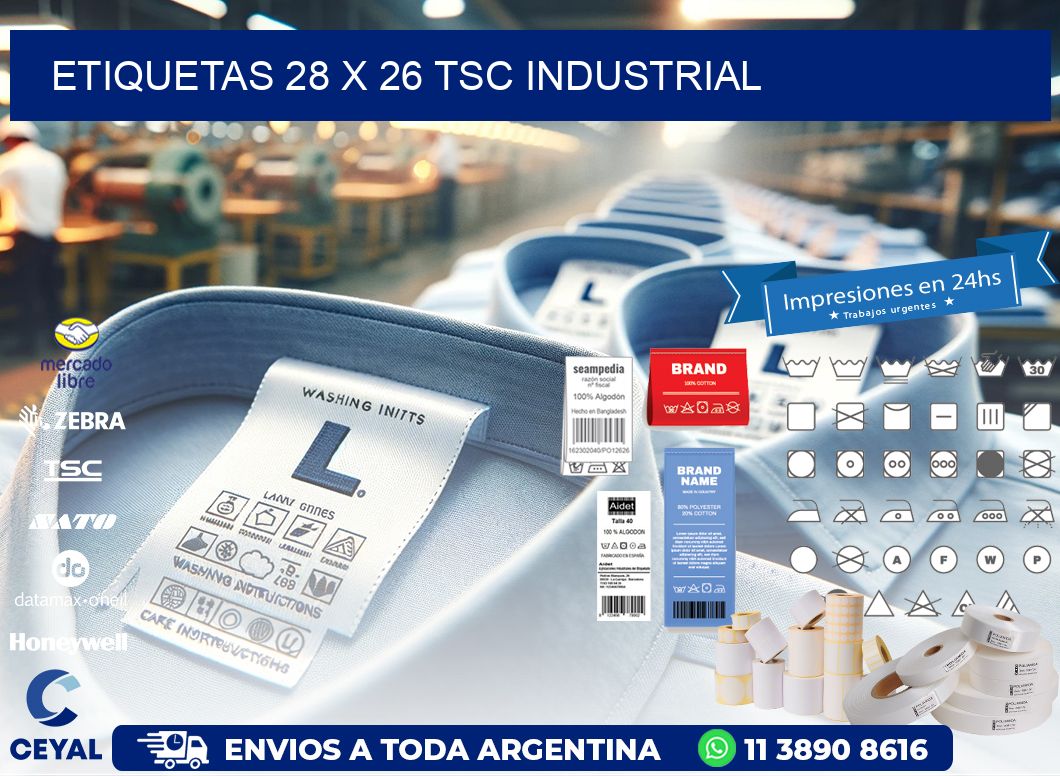 ETIQUETAS 28 x 26 TSC INDUSTRIAL