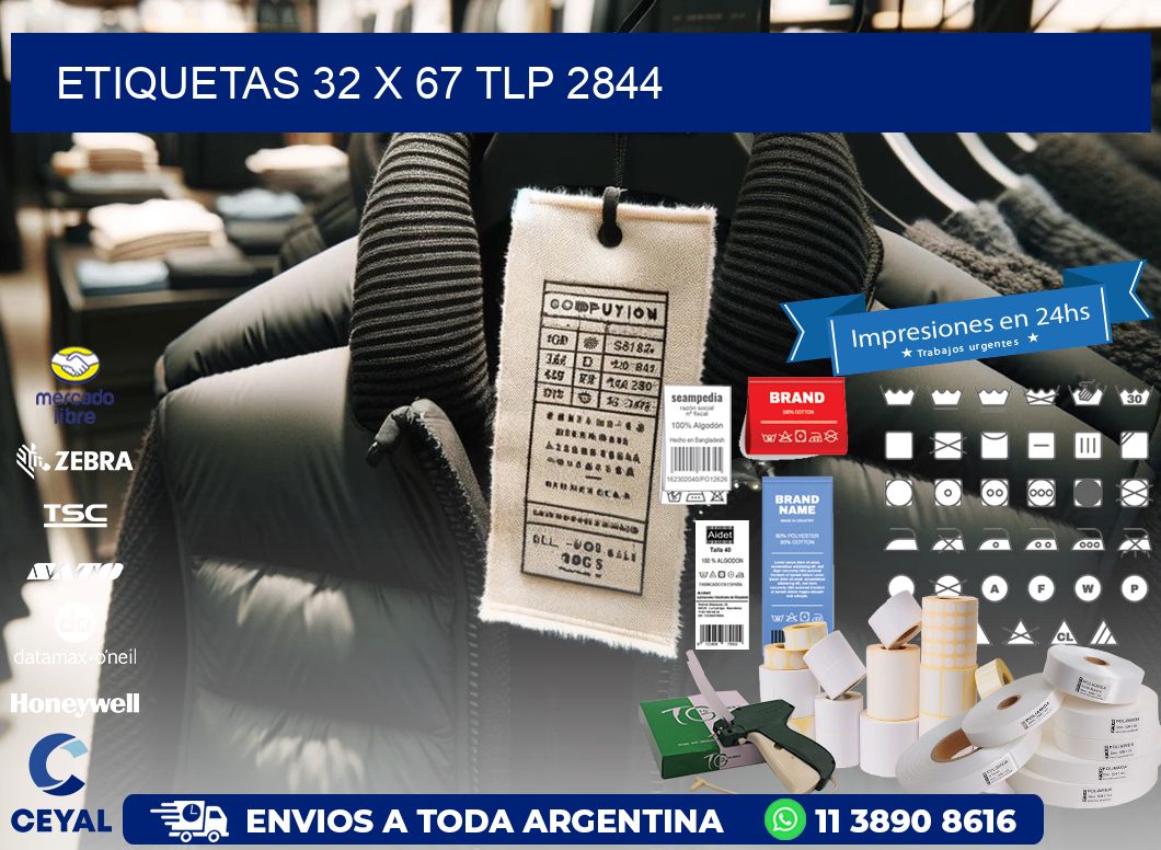 ETIQUETAS 32 x 67 TLP 2844