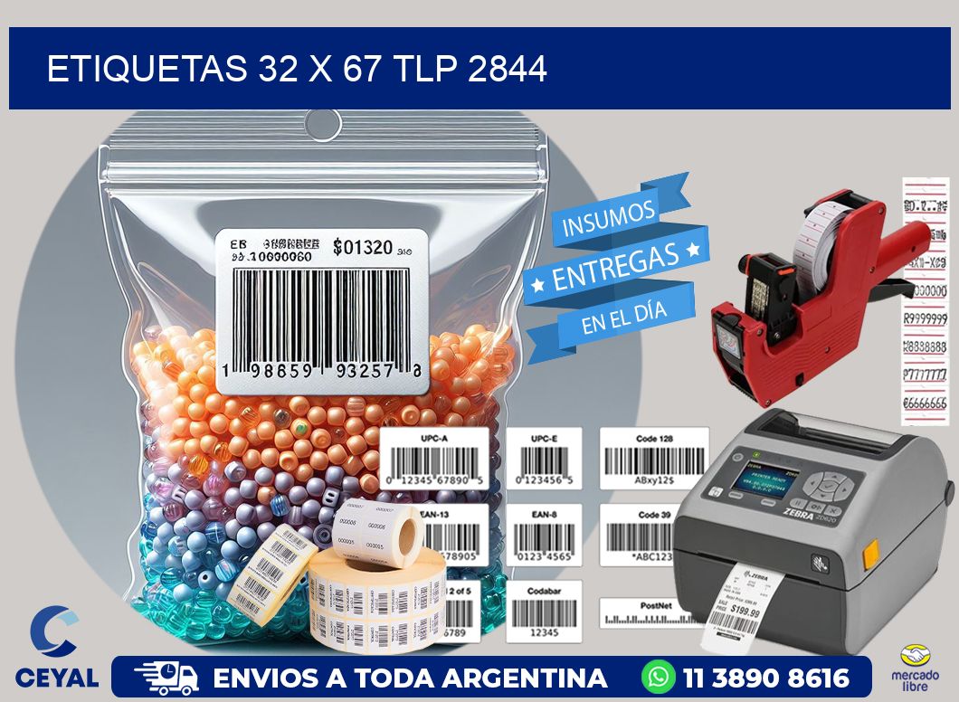 ETIQUETAS 32 x 67 TLP 2844