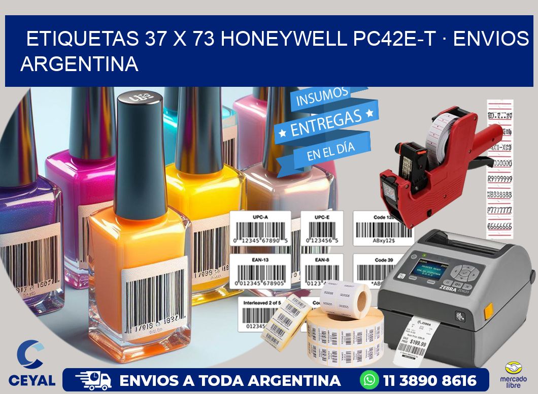 ETIQUETAS 37 x 73 HONEYWELL PC42E-T · ENVIOS ARGENTINA