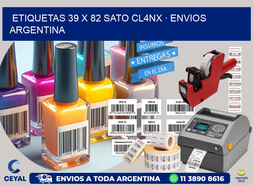 ETIQUETAS 39 x 82 SATO CL4NX · ENVIOS ARGENTINA
