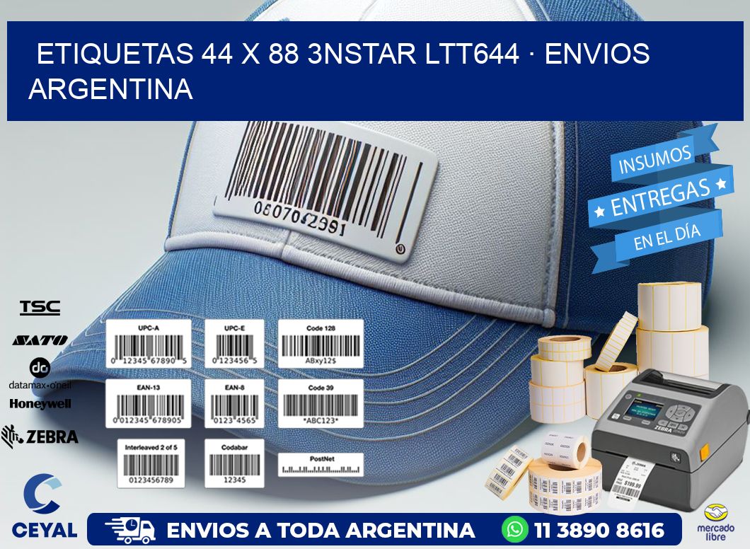 ETIQUETAS 44 x 88 3NSTAR LTT644 · ENVIOS ARGENTINA
