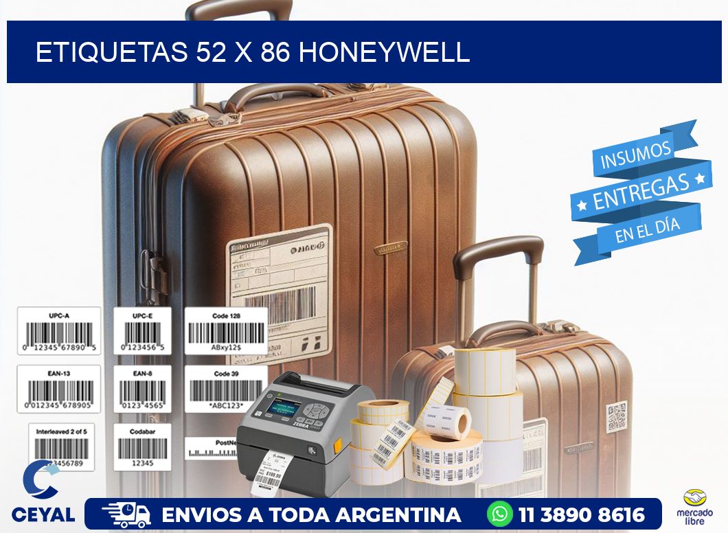 ETIQUETAS 52 x 86 HONEYWELL