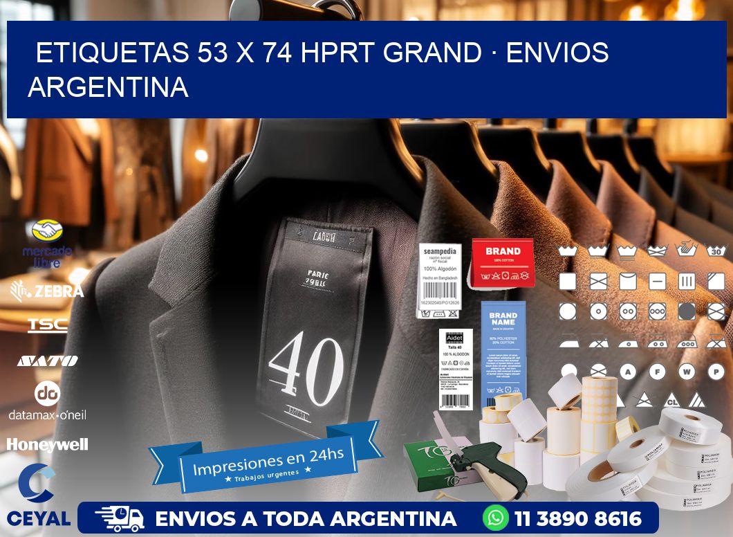 ETIQUETAS 53 x 74 HPRT GRAND · ENVIOS ARGENTINA