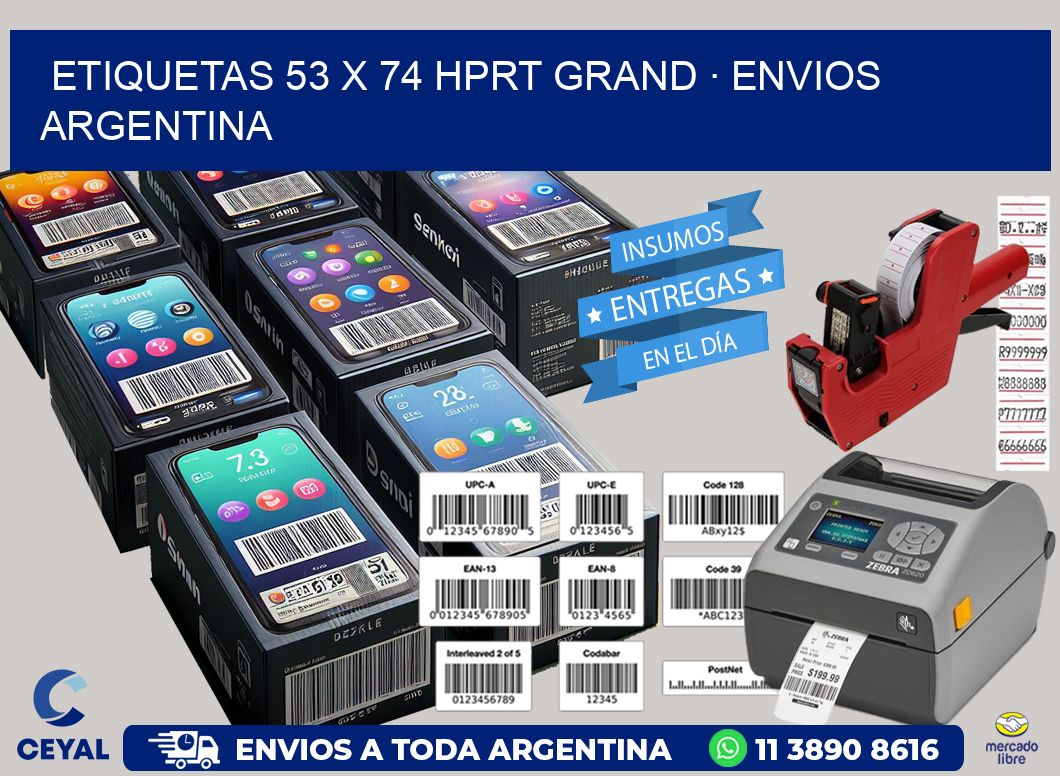 ETIQUETAS 53 x 74 HPRT GRAND · ENVIOS ARGENTINA