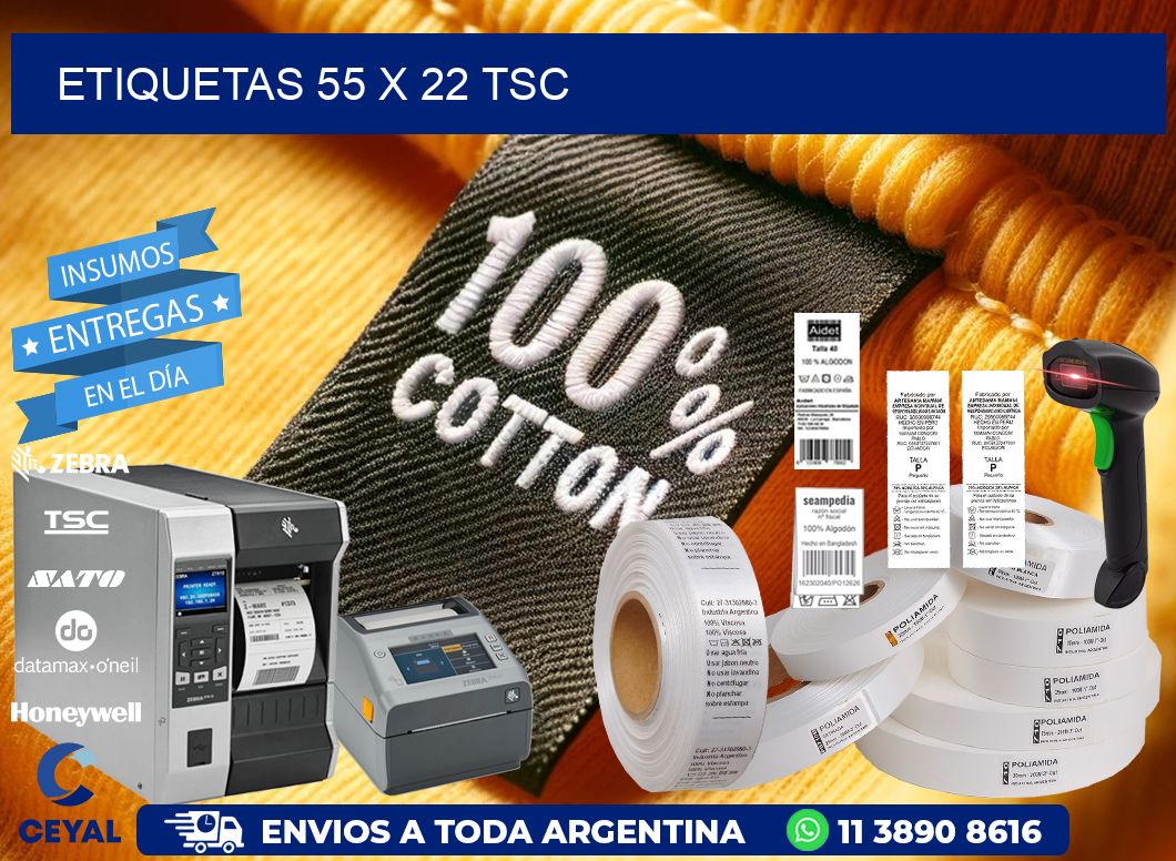 ETIQUETAS 55 x 22 TSC