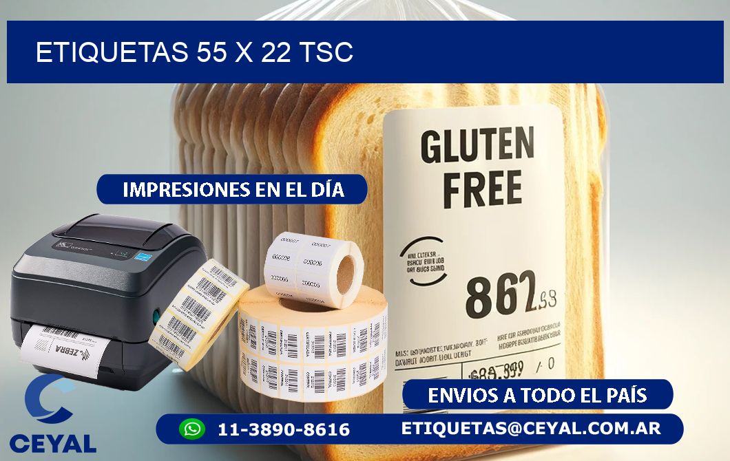 ETIQUETAS 55 x 22 TSC
