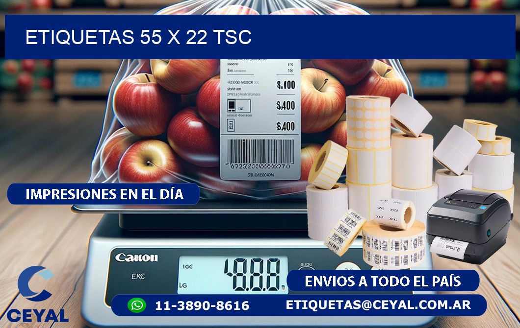 ETIQUETAS 55 x 22 TSC