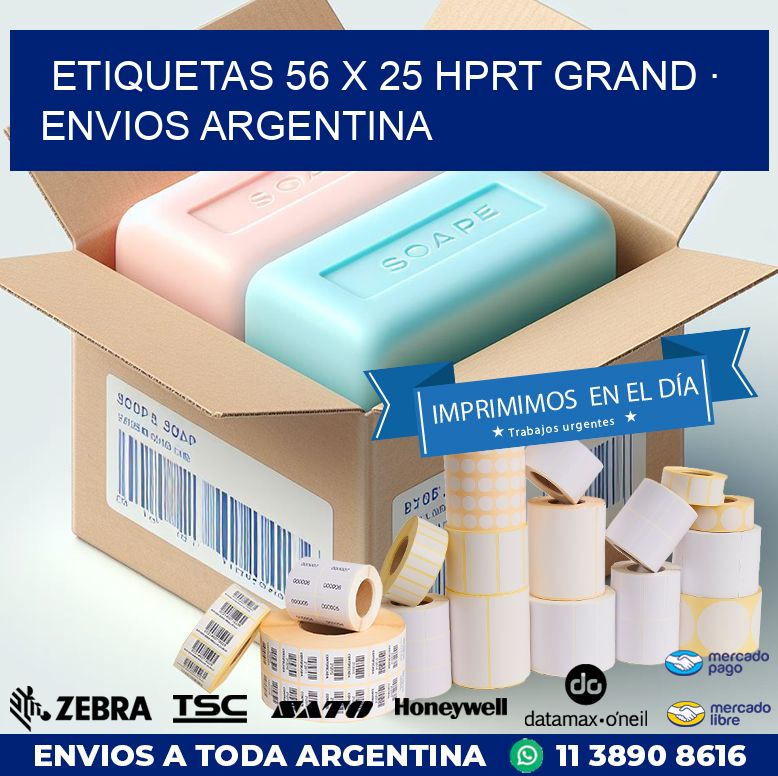 ETIQUETAS 56 x 25 HPRT GRAND · ENVIOS ARGENTINA