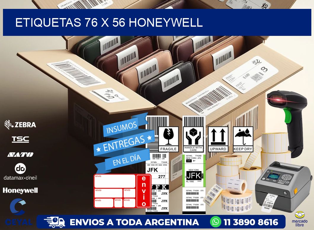 ETIQUETAS 76 x 56 HONEYWELL