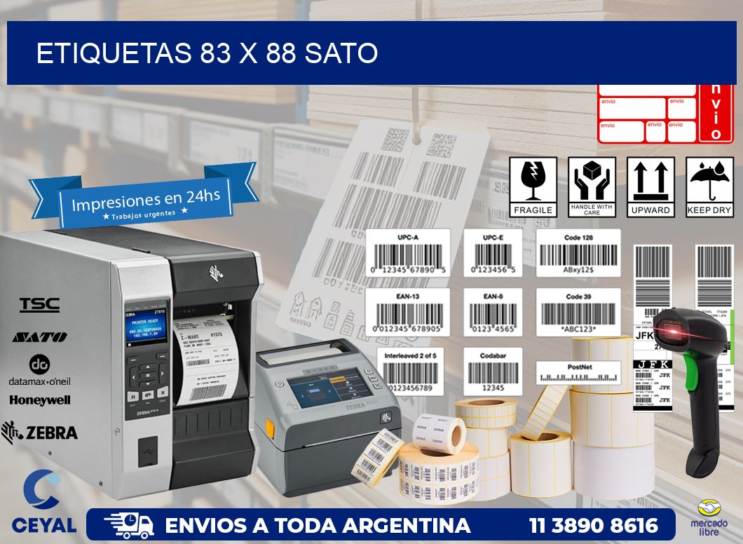 ETIQUETAS 83 x 88 SATO