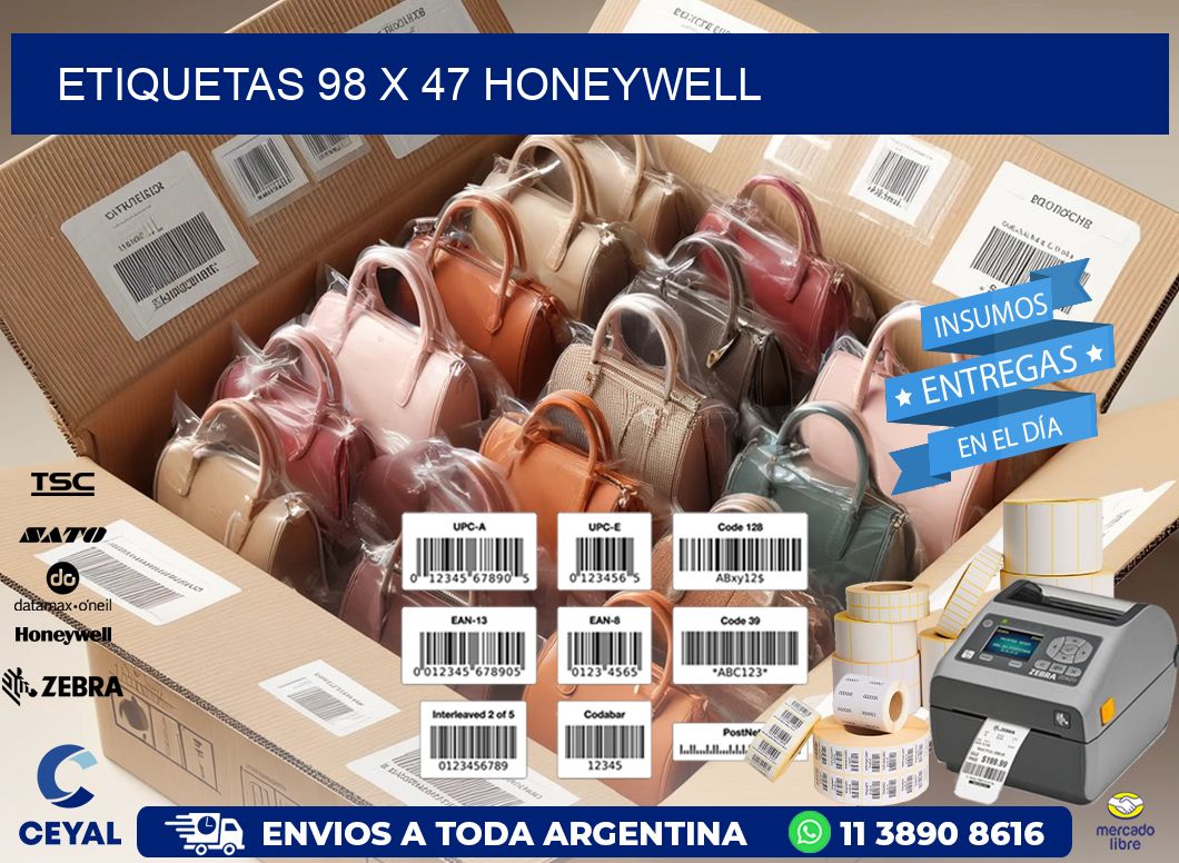 ETIQUETAS 98 x 47 HONEYWELL