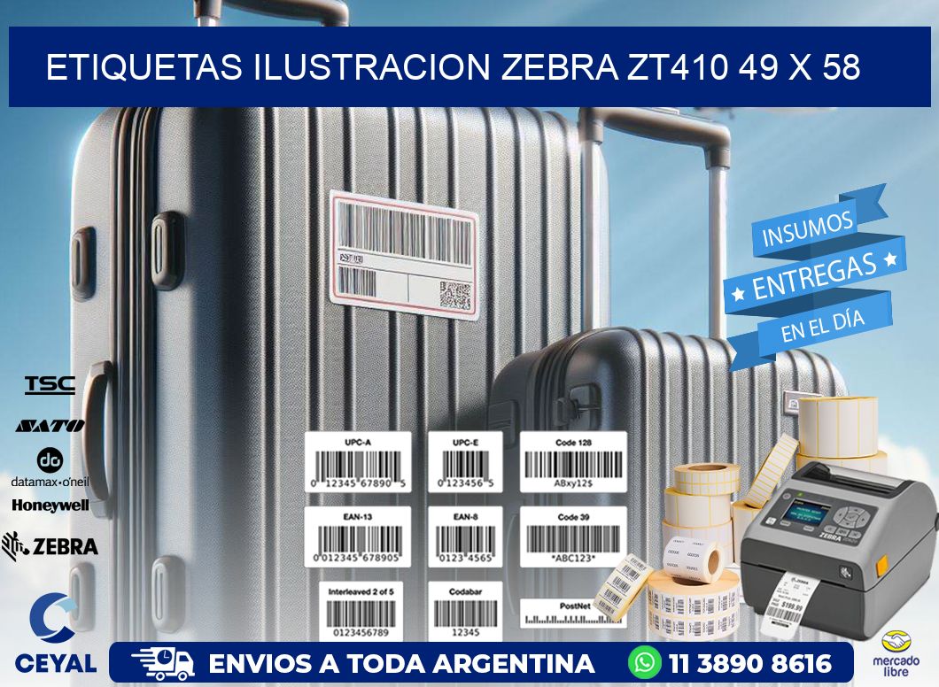 ETIQUETAS ILUSTRACION ZEBRA ZT410 49 x 58