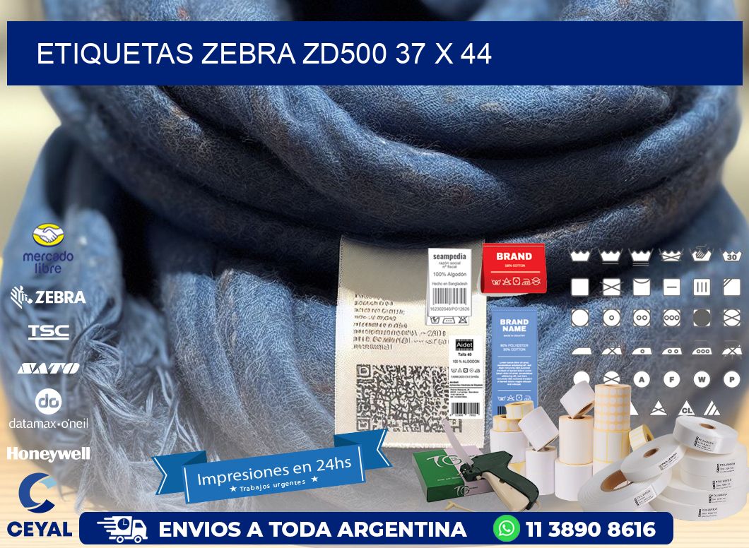 ETIQUETAS Zebra ZD500 37 x 44