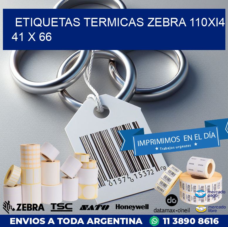 ETIQUETAS TERMICAS ZEBRA 110Xi4 41 x 66