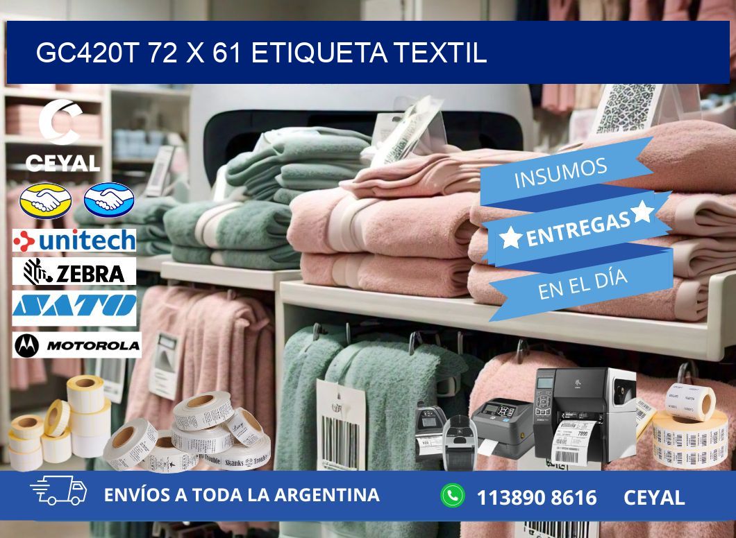 GC420T 72 x 61 ETIQUETA TEXTIL