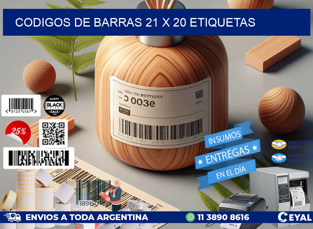 codigos de barras 21 x 20 etiquetas