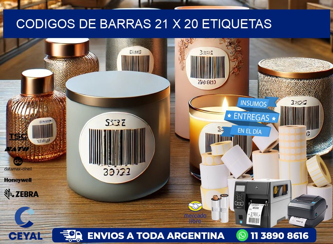 codigos de barras 21 x 20 etiquetas