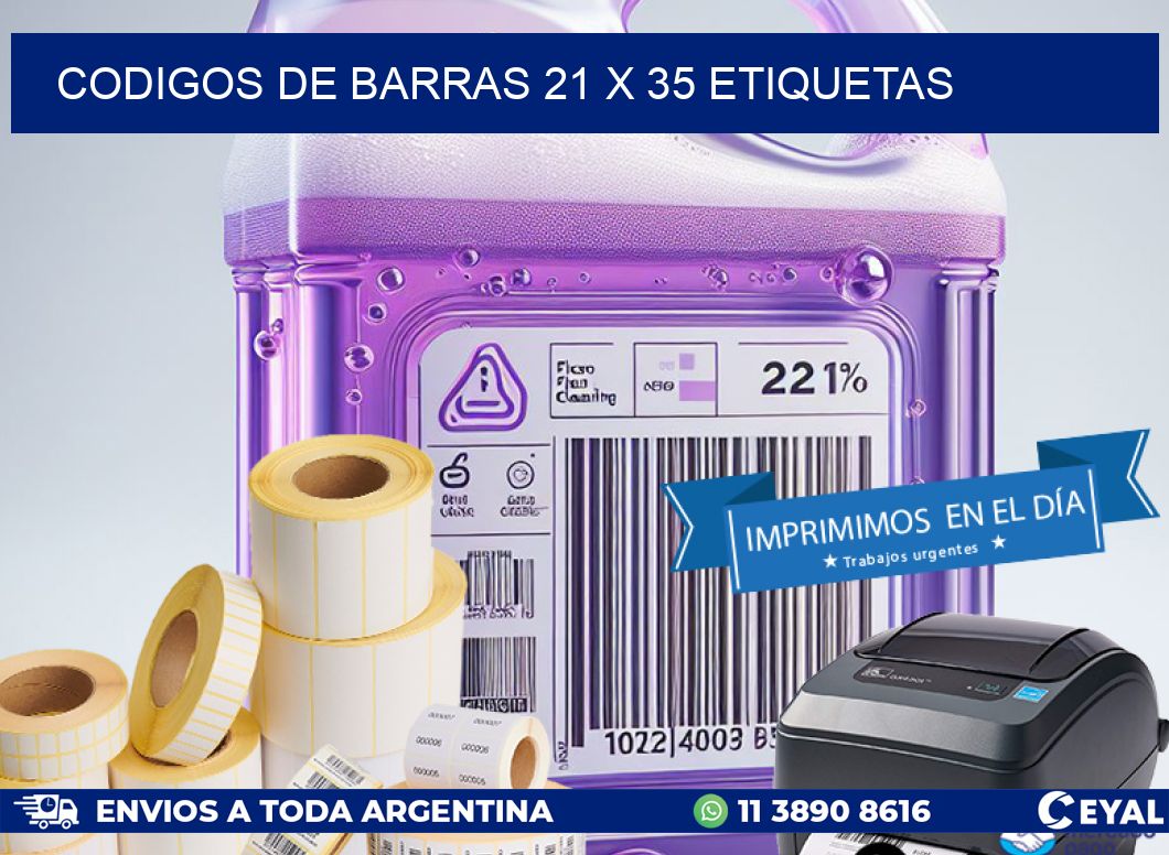 codigos de barras 21 x 35 etiquetas