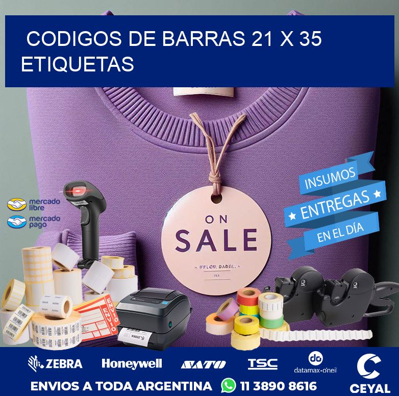 codigos de barras 21 x 35 etiquetas