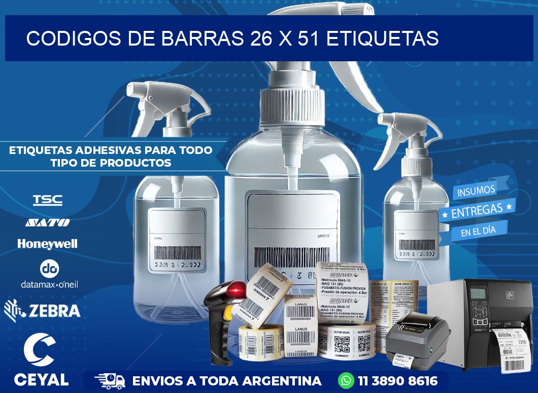codigos de barras 26 x 51 etiquetas