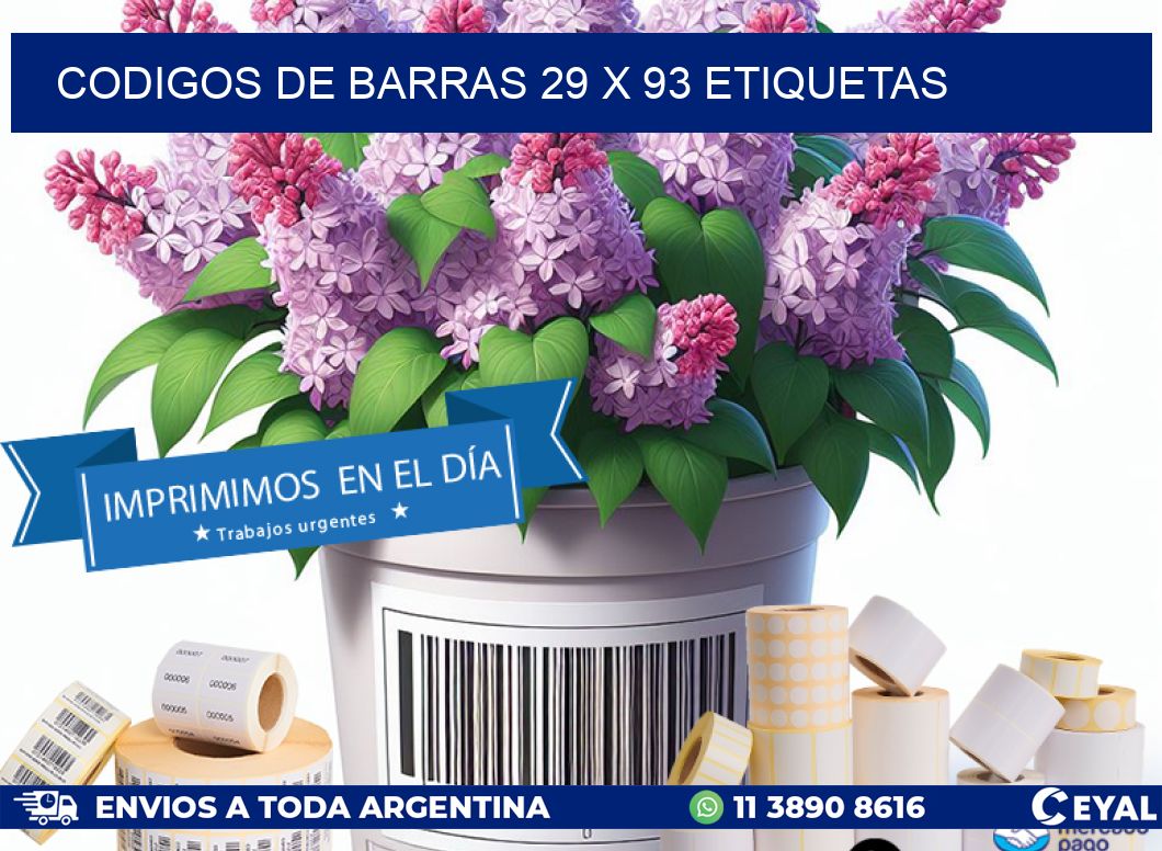 codigos de barras 29 x 93 etiquetas