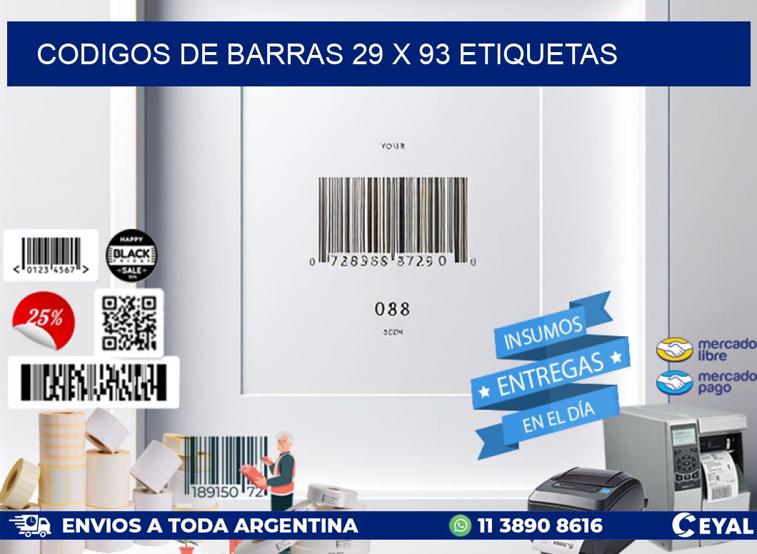 codigos de barras 29 x 93 etiquetas