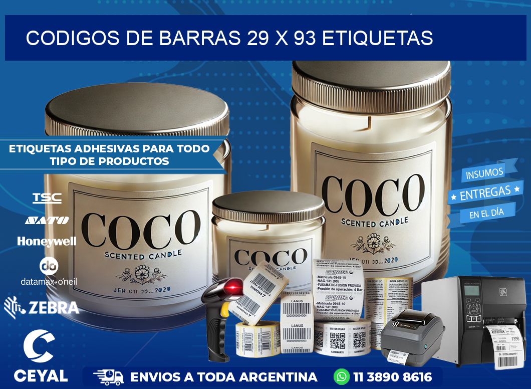 codigos de barras 29 x 93 etiquetas
