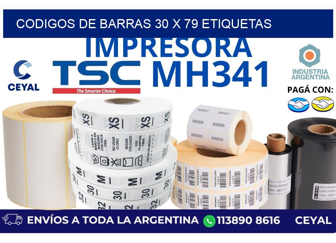 codigos de barras 30 x 79 etiquetas