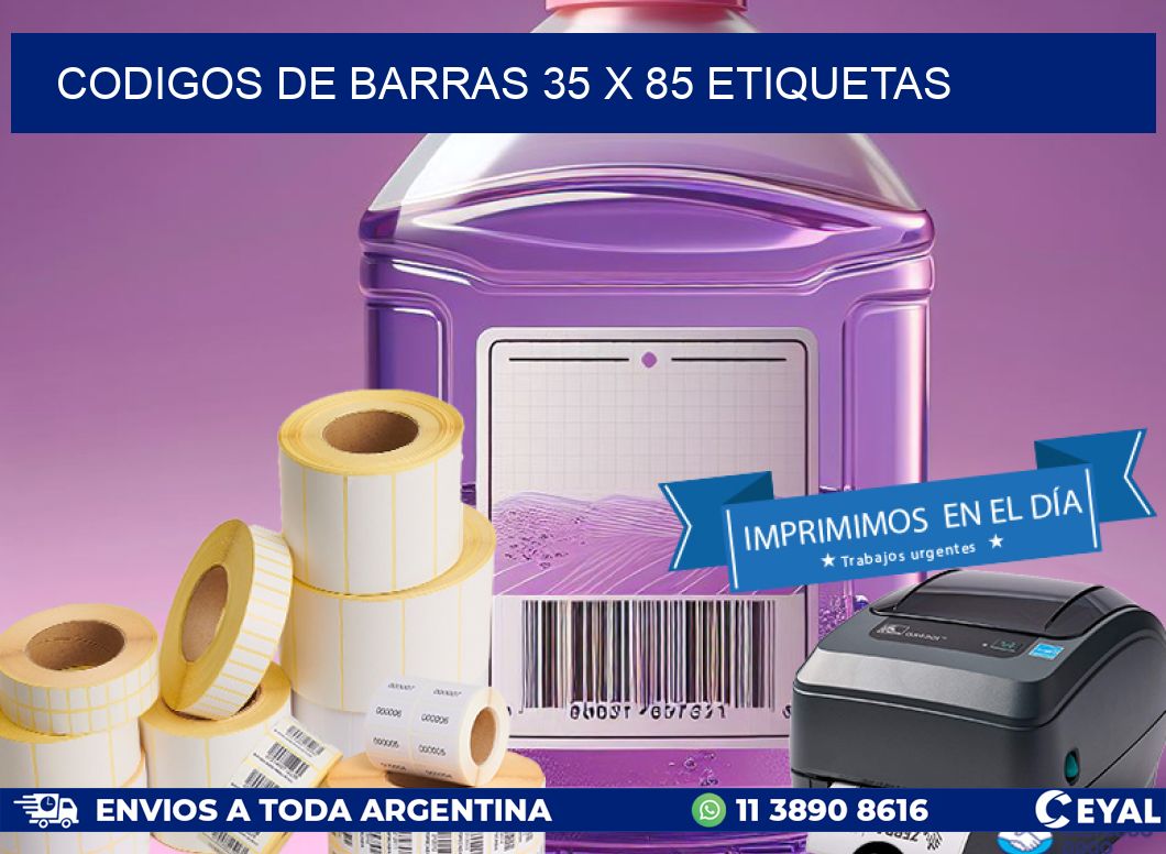 codigos de barras 35 x 85 etiquetas