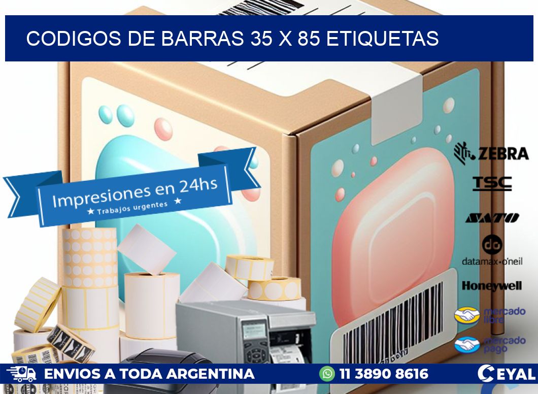 codigos de barras 35 x 85 etiquetas