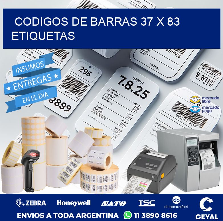 codigos de barras 37 x 83 etiquetas