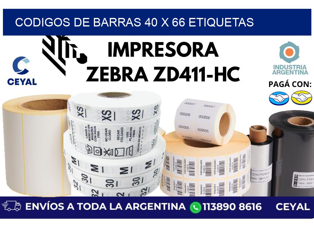 codigos de barras 40 x 66 etiquetas