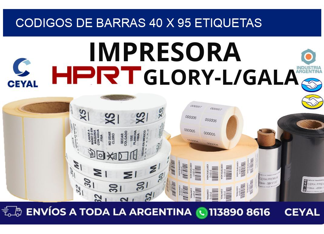 codigos de barras 40 x 95 etiquetas