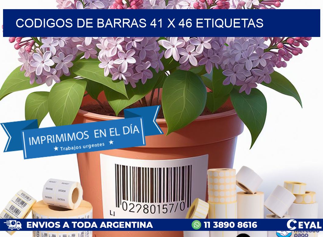 codigos de barras 41 x 46 etiquetas