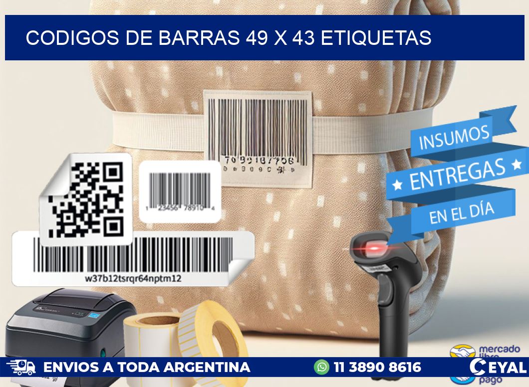 codigos de barras 49 x 43 etiquetas